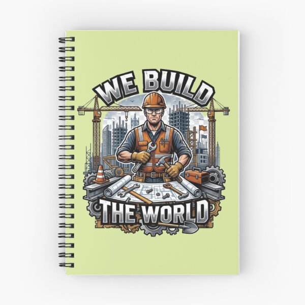 Item preview, Construction Crew We Build The World designed and sold by PixelStyle Studio.