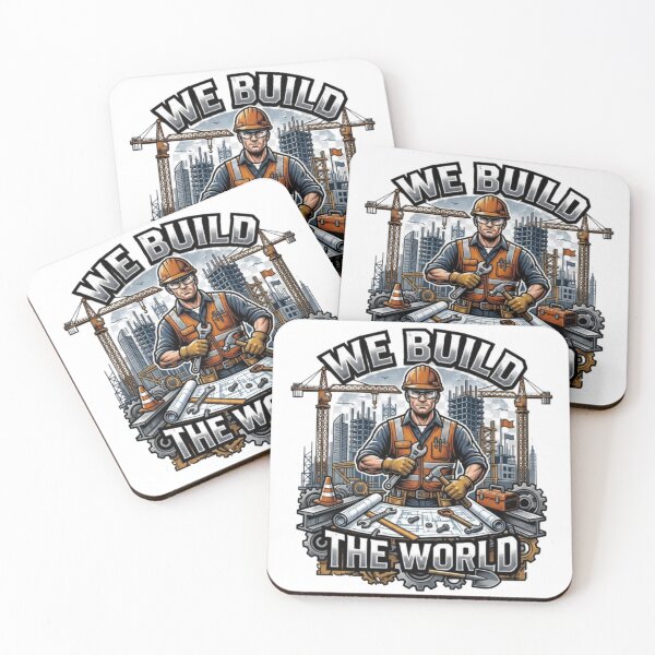 Item preview, Construction Crew We Build The World designed and sold by PixelStyle Studio.