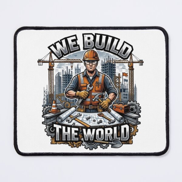 Item preview, Construction Crew We Build The World designed and sold by PixelStyle Studio.