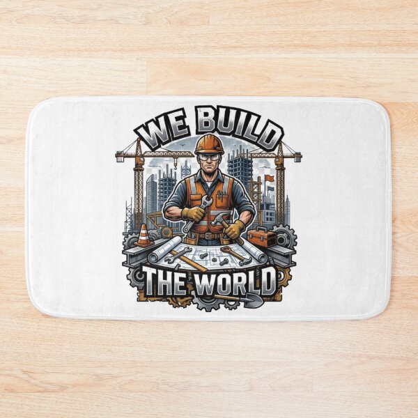 Item preview, Construction Crew We Build The World designed and sold by PixelStyle Studio.
