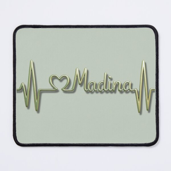 Item preview, Madina Heartbeat Line (V.7) – Islamic City Love Typography Design designed and sold by D-Islamic.