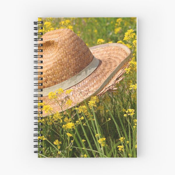 Item preview, Straw Hat in Yellow Wildflowers designed and sold by DansCreations42.