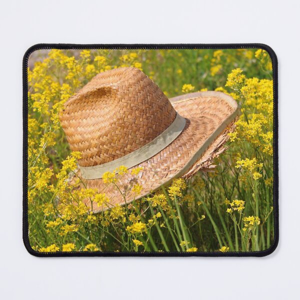 Item preview, Straw Hat in Yellow Wildflowers designed and sold by DansCreations42.