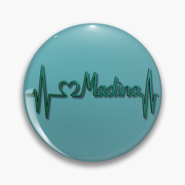 Item preview, Madina Heartbeat Line (V.8) – Islamic City Love Typography Design designed and sold by D-Islamic.