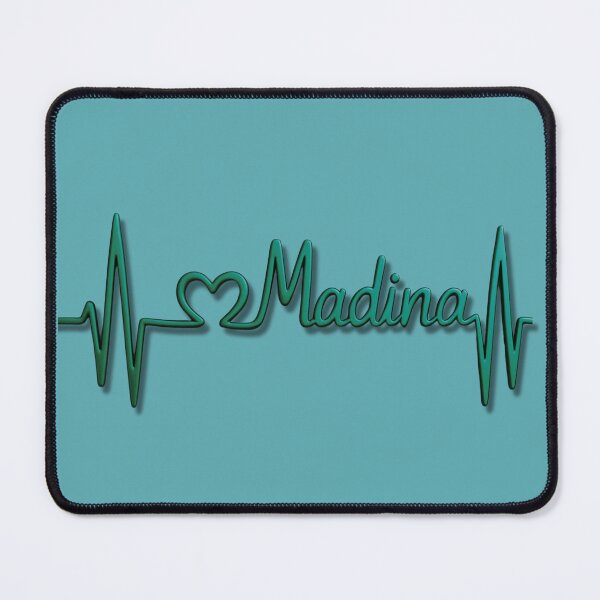 Item preview, Madina Heartbeat Line (V.8) – Islamic City Love Typography Design designed and sold by D-Islamic.