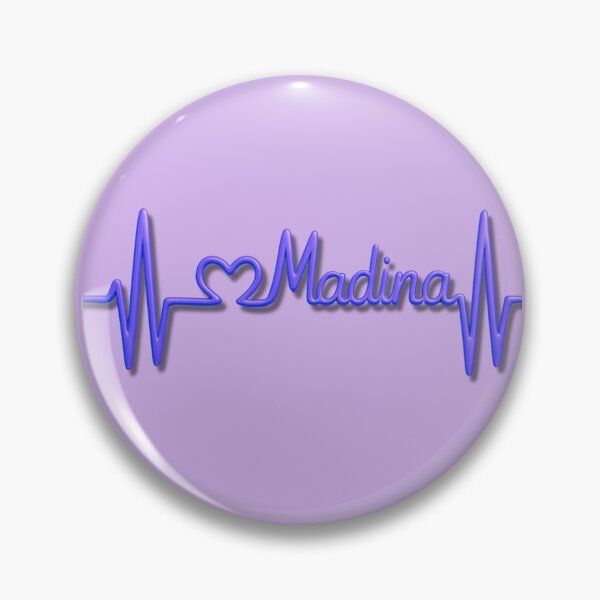 Item preview, Madina Heartbeat Line (V.9) – Islamic City Love Typography Design designed and sold by D-Islamic.