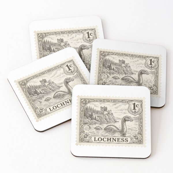 Item preview, Loch Ness Monster Vintage Stamp - Antique Nessie Engraving designed and sold by JeanChiale.