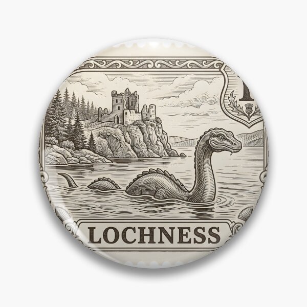 Item preview, Loch Ness Monster Vintage Stamp - Antique Nessie Engraving designed and sold by JeanChiale.