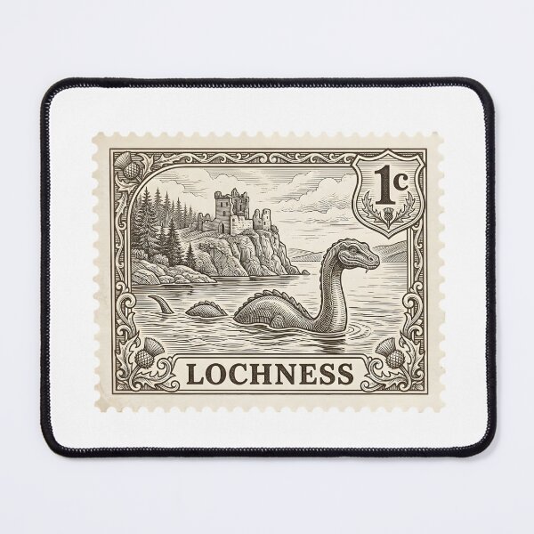 Item preview, Loch Ness Monster Vintage Stamp - Antique Nessie Engraving designed and sold by JeanChiale.