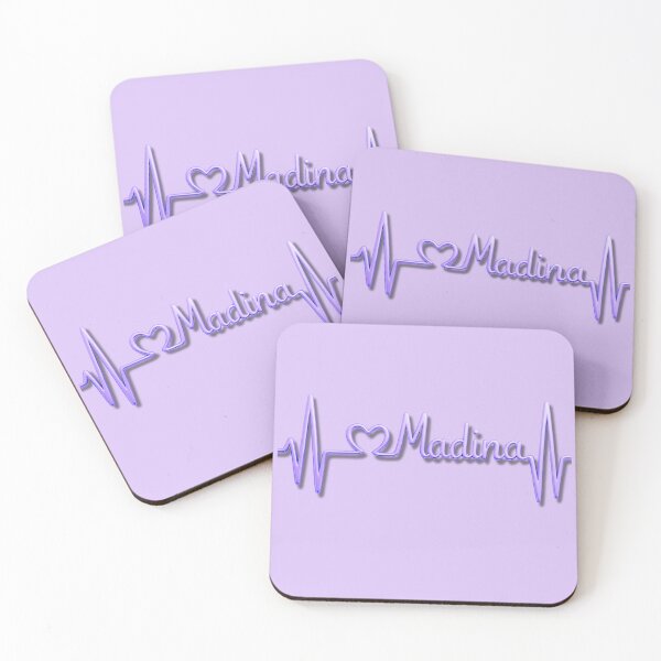 Item preview, Madina Heartbeat Line (V.10) – Islamic City Love Typography Design designed and sold by D-Islamic.