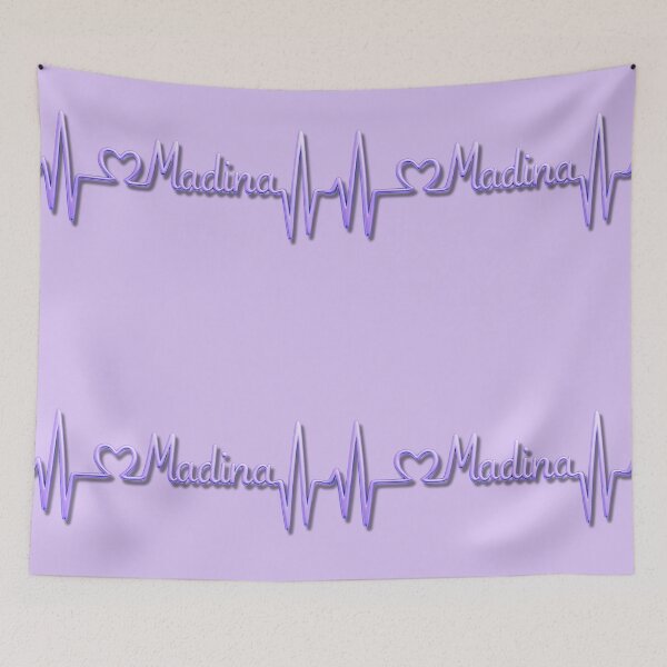 Item preview, Madina Heartbeat Line (V.10) – Islamic City Love Typography Design designed and sold by D-Islamic.