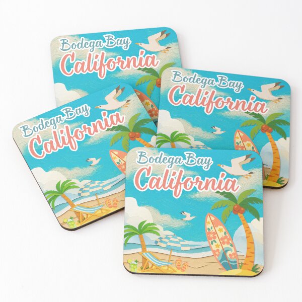 Item preview, Bodega Bay California Vintage Beach Travel Poster Souvenir designed and sold by DonnaRaine.