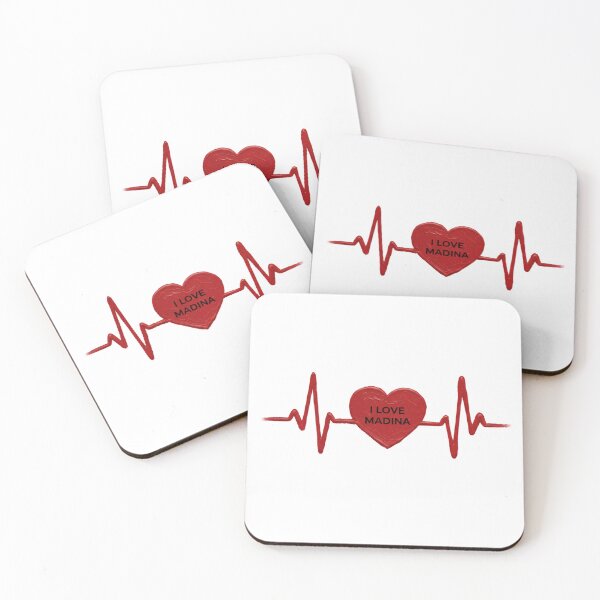 Item preview, Madina in My Heart - Islamic Heartbeat Pulse Art designed and sold by D-Islamic.