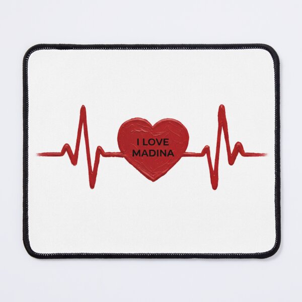 Item preview, Madina in My Heart - Islamic Heartbeat Pulse Art designed and sold by D-Islamic.