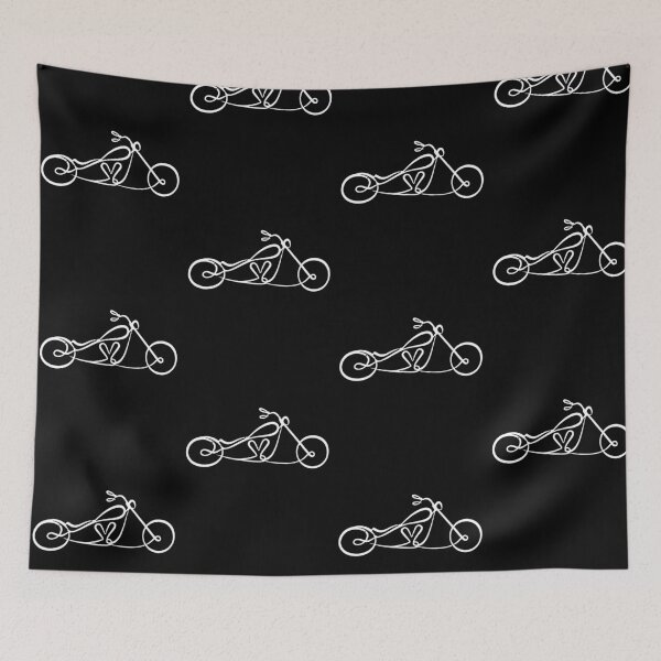 Item preview, Custom Cruiser Bike Continuous Line Art Design designed and sold by JesterKrewArt.