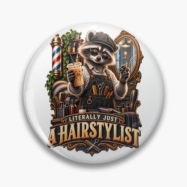Item preview, Literally Just A Hairstylist T-Shirt, Funny Raccoon Hairdresser Gift, Iced Coffee Hairstylist Graphic Tee, Salon Stylist Gift designed and sold by OUICHA.