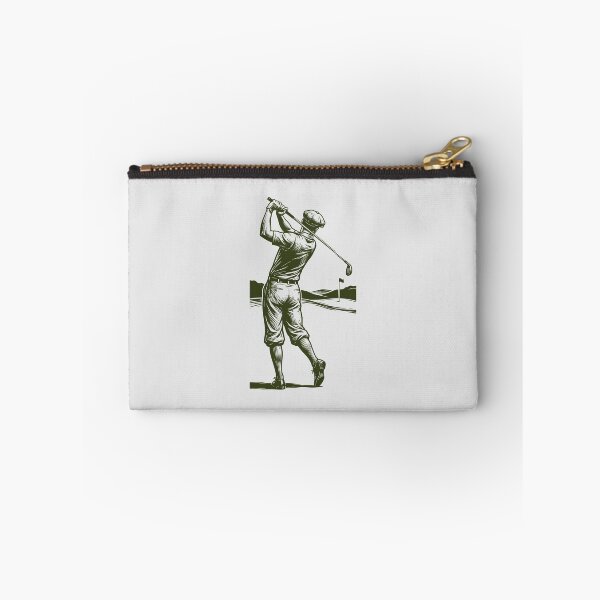 Item preview, Vintage Golfer Swing Woodcut Art Classic Golf Player Linocut designed and sold by KiwiRider.