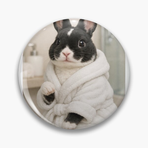 Item preview, Mini Rex Rabbit Wearing a Bathrobe designed and sold by Sillytoe.