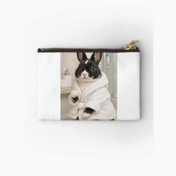 Item preview, Mini Rex Rabbit Wearing a Bathrobe designed and sold by Sillytoe.