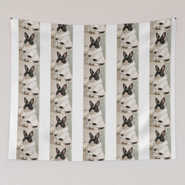 Item preview, Mini Rex Rabbit Wearing a Bathrobe designed and sold by Sillytoe.