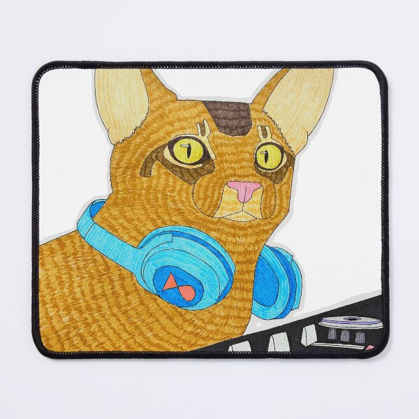 Item preview, DJ Abyssinian Cat designed and sold by Bountiful Creatures.