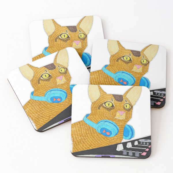 Item preview, DJ Abyssinian Cat designed and sold by Bountiful Creatures.