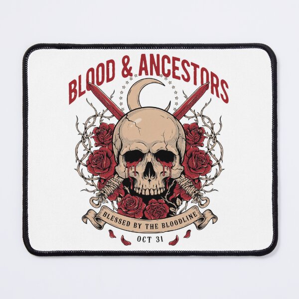 Item preview, Blood & Ancestors T-Shirt | Skull Roses Dark Heritage Halloween Graphic Tee v12 designed and sold by DarylWelsh2024.