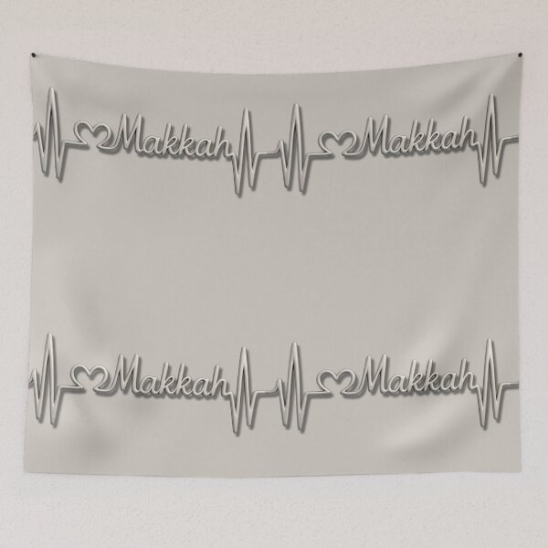 Item preview, Makkah Heartbeat Line (V.2) – Islamic City Love Typography Design designed and sold by D-Islamic.