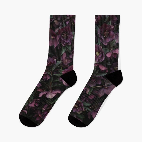 Item preview, Dark Purple Hellebore Flower Pattern designed and sold by Owcomm.