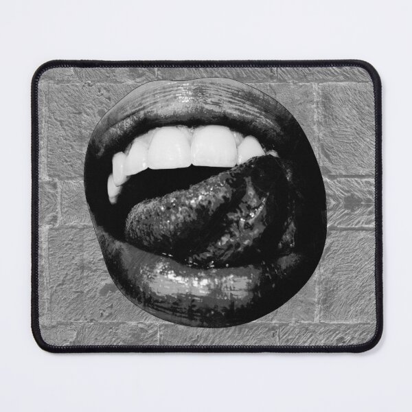 Item preview, Glossy Black Lips Tongue Out Goth Glam designed and sold by Ghoul Enterprises.
