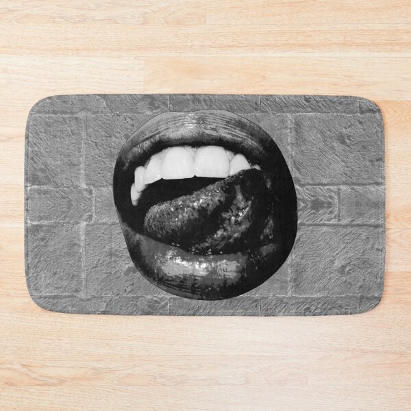 Item preview, Glossy Black Lips Tongue Out Goth Glam designed and sold by Ghoul Enterprises.