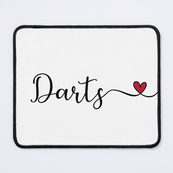 Item preview, Darts Typography with a Heart designed and sold by Pferdefreundin.