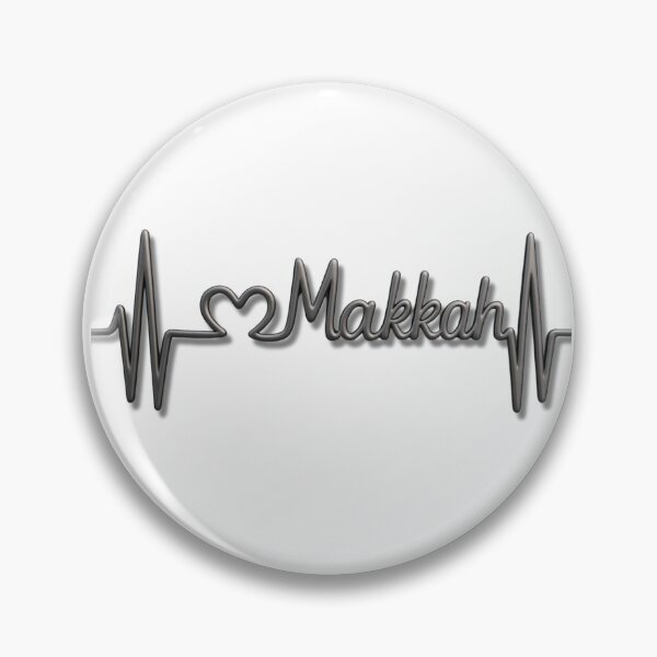Item preview, Makkah Heartbeat Line (V.3) – Islamic City Love Typography Design designed and sold by D-Islamic.