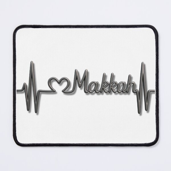 Item preview, Makkah Heartbeat Line (V.3) – Islamic City Love Typography Design designed and sold by D-Islamic.