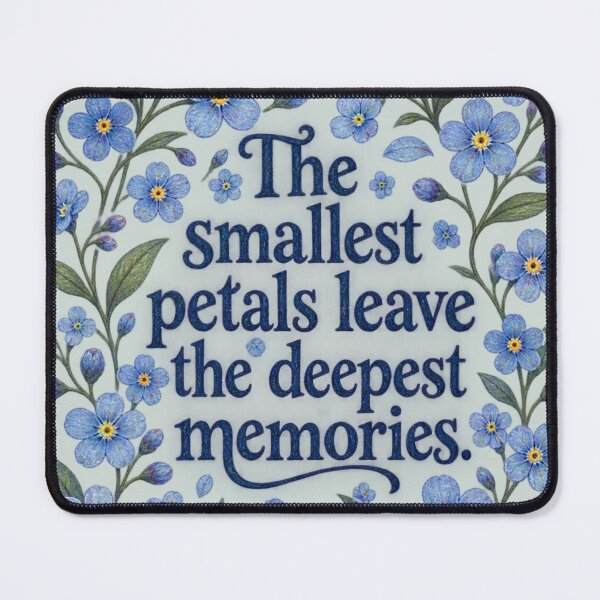 Item preview, Forget Me Not Floral Quote Vintage Cottagecore Art Print designed and sold by QCena.