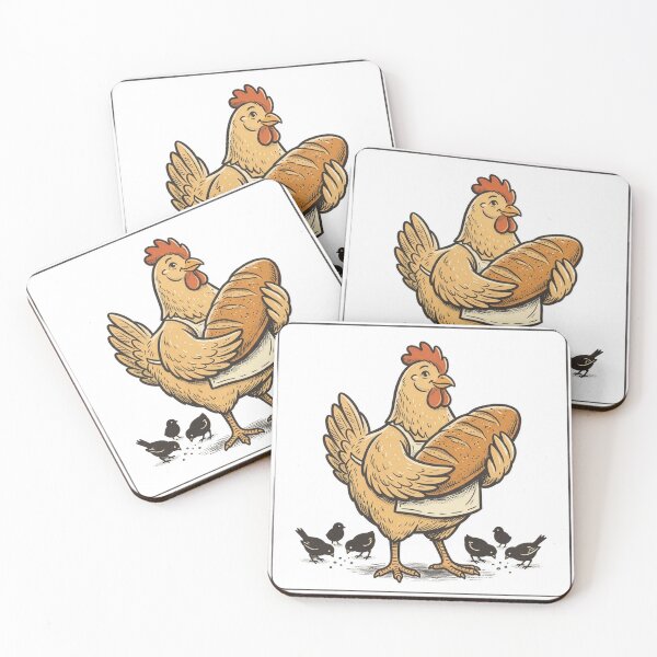 Item preview, Mama Hen and Baby Chicks Cartoon Art designed and sold by TheWildLanding.