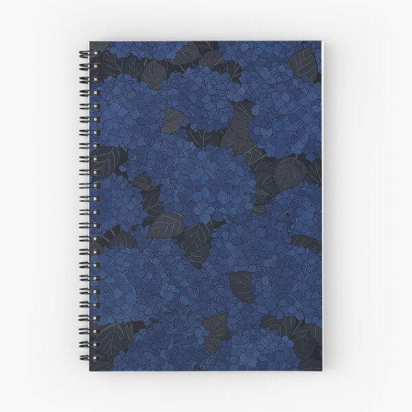 Item preview, Dark Blue Hydrangea Floral Seamless Pattern designed and sold by Owcomm.