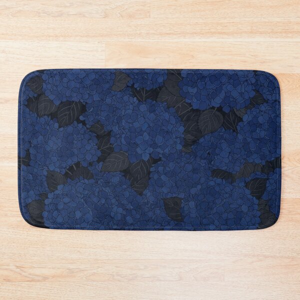 Item preview, Dark Blue Hydrangea Floral Seamless Pattern designed and sold by Owcomm.
