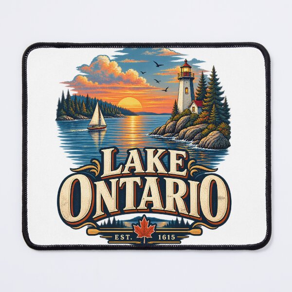 Item preview, Lake Ontario T-Shirt, Ontario Canada Lake Lover Gift, Vintage Lighthouse Sailing Graphic Tee, Canadian Cottage Life Gift designed and sold by OUICHA.