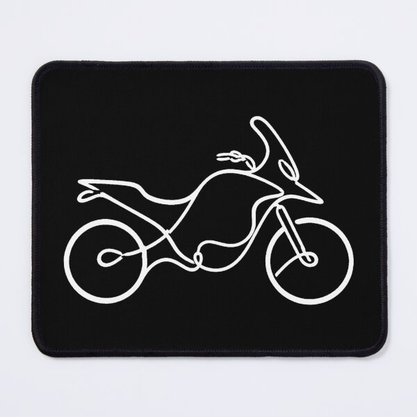 Item preview, Adventure Motorcycle Continuous Line Art Design designed and sold by JesterKrewArt.