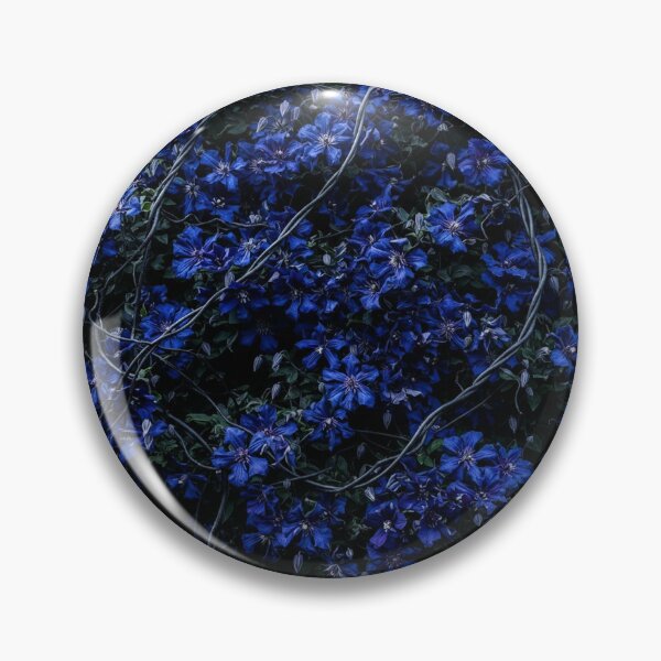 Item preview, Deep Blue Clematis Flowers Nature Botanical designed and sold by Owcomm.