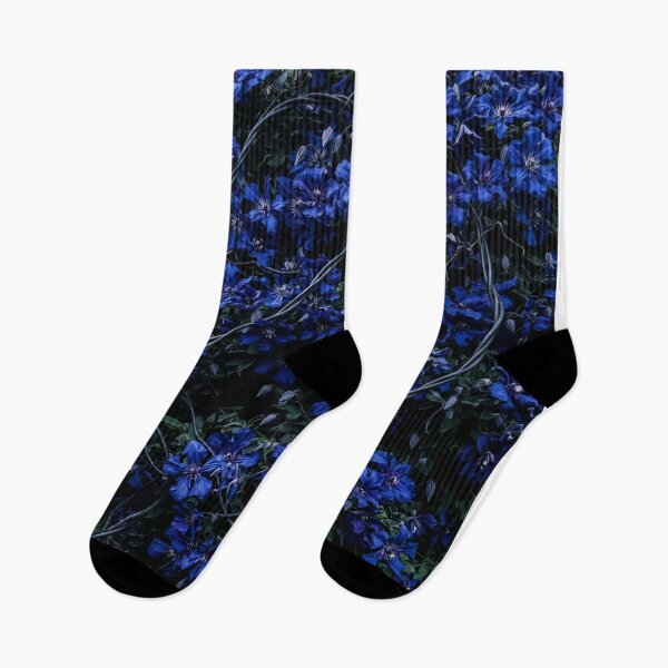 Item preview, Deep Blue Clematis Flowers Nature Botanical designed and sold by Owcomm.