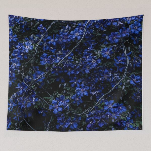 Item preview, Deep Blue Clematis Flowers Nature Botanical designed and sold by Owcomm.