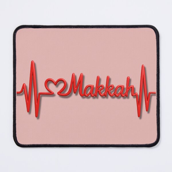 Item preview, Makkah Heartbeat Line (V.4) – Islamic City Love Typography Design designed and sold by D-Islamic.