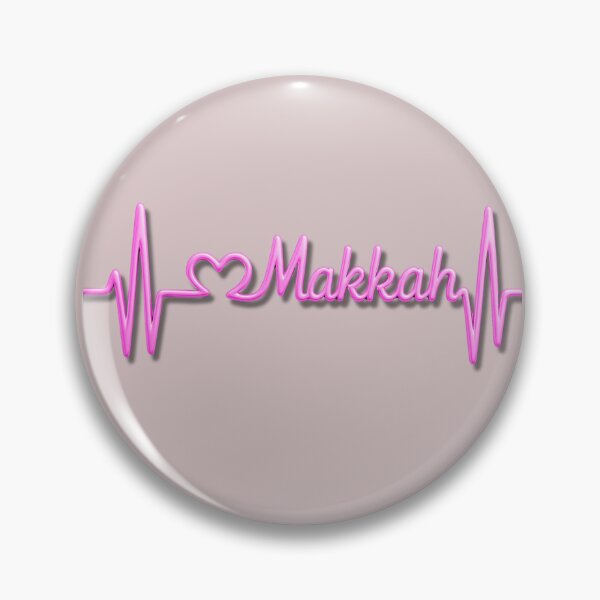 Item preview, Makkah Heartbeat Line (V.5) – Islamic City Love Typography Design designed and sold by D-Islamic.