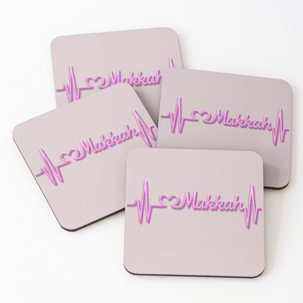 Item preview, Makkah Heartbeat Line (V.5) – Islamic City Love Typography Design designed and sold by D-Islamic.