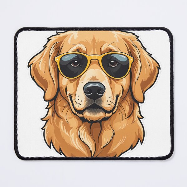 Item preview, Golden Retriever Face Portrait Cool Sunglasses Look – Golden retriever mom gift designed and sold by michallechowicz.