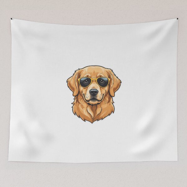 Item preview, Golden Retriever Face Portrait Cool Sunglasses Look – Golden retriever mom gift designed and sold by michallechowicz.