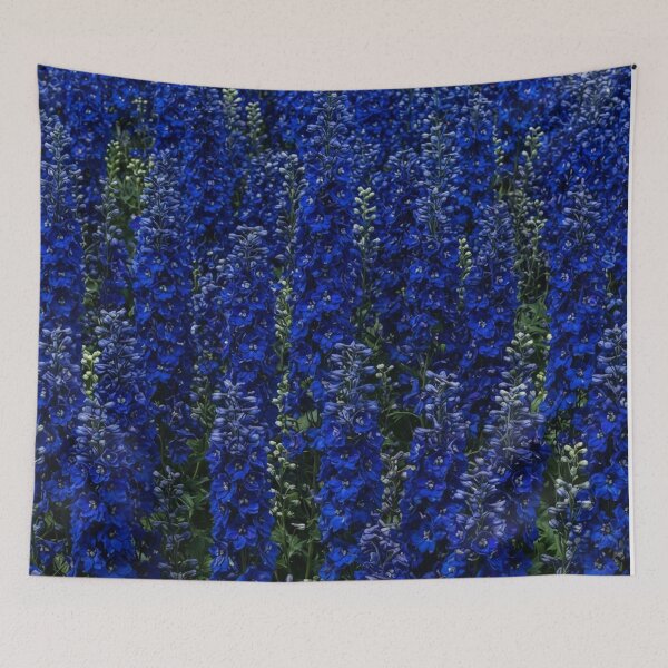 Item preview, Vibrant Deep Blue Delphinium Flower Field designed and sold by Owcomm.