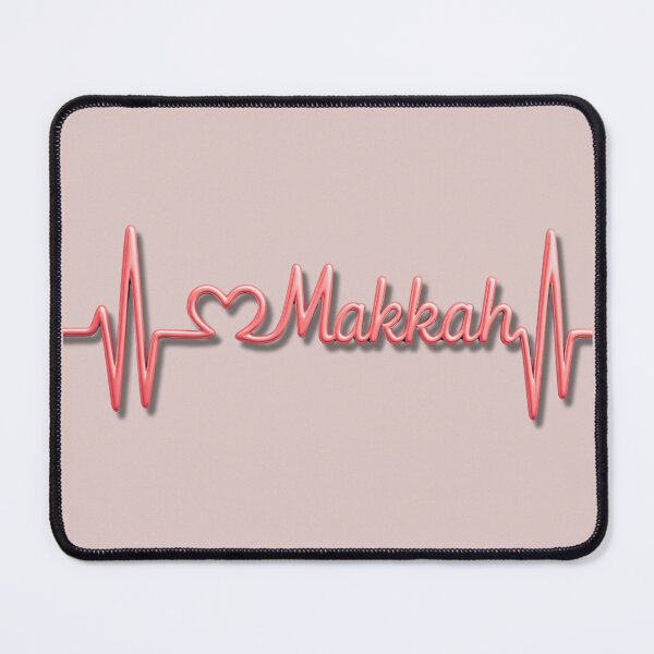 Item preview, Makkah Heartbeat Line (V.6) – Islamic City Love Typography Design designed and sold by D-Islamic.